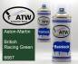 Preview: Aston-Martin, British Racing Green, 6667: 400ml Sprühdose + 400ml Klarlack - Set, von ATW Autoteile West.